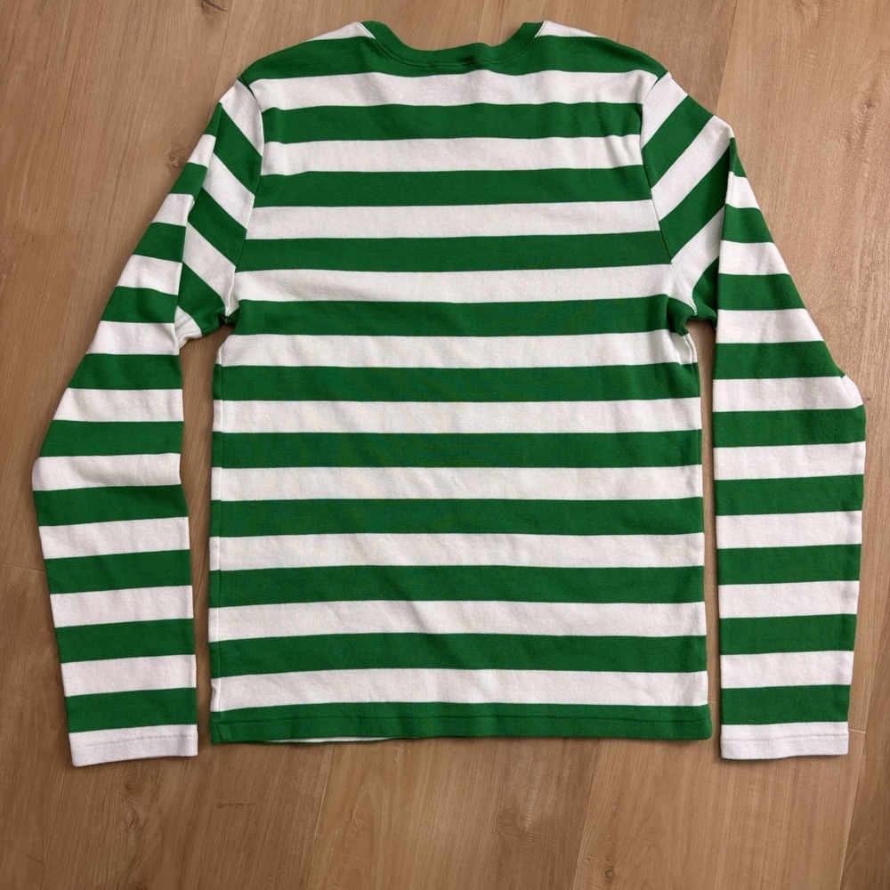 Ralph Lauren Girls Striped Long Sleeve Shirt XL Green And White - Picture 4 of 9